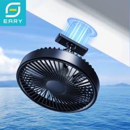 Eary Magnetic Cruise Ship Approved Fan 3000mAh Battery Operated Portable Golf Cart Fans with 3 Speeds 360°Rotation Cooling Fans