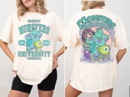Camiseta Vintage De Dos Caras De Monsters Inc, Colores Cómodos, Camiseta De Mike Sulley Boo De La Universidad De Monsters De Dis