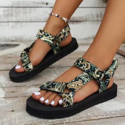 Summer Flat Women's Shoes Hemp Rope Set Foot Beach Sandals Outdoor All-match Casual Slippers Large Size Women Sandals, Shoes