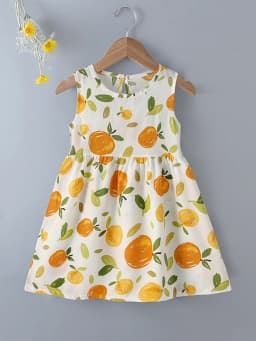 Children's Noil Poplin Dress Summer Floral Princess Dress Girls 2026 Summer New Suspender Vest Dress Beach Dress