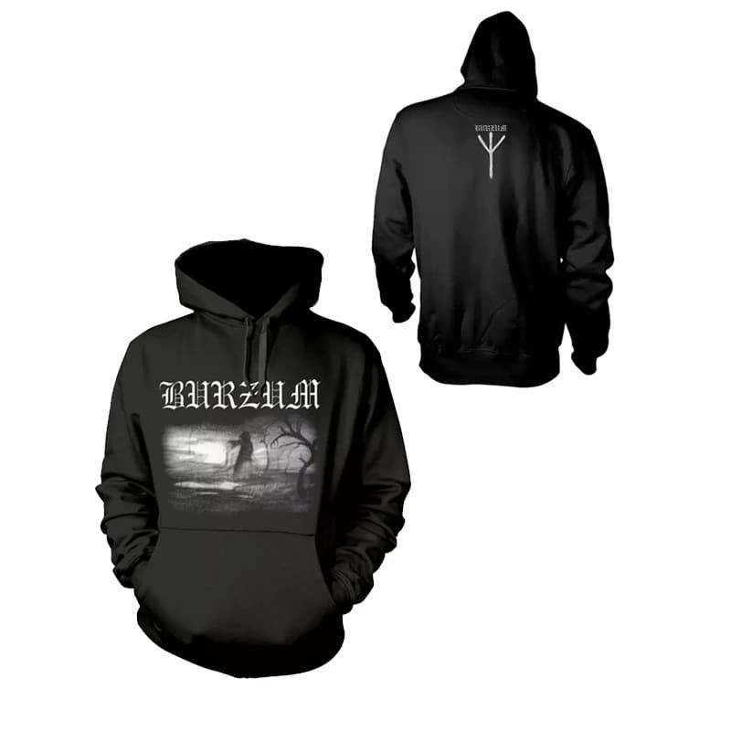 Retro Autumn/Winter New Style Burzum Norwegian Black Metal Rock Dark Long-Sleeved Thick Loose Hooded Sweatshirt