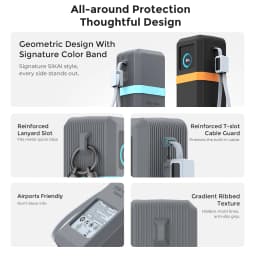 SIKAI Silicone Case for UGREEN Nexode 200W PB728/722 25000mAh PowerBank Travel Shockproof with Cable Organizer Ring Lanyard Hole