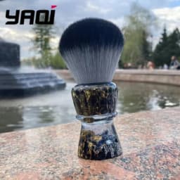 2026 YAQI ROCKS 28mm Synthetic Hair Resin Handle Men Wet Shaving Brush