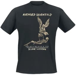 Avenged Sevenfold Step Out of The Circle Skeleton Angel Print Cotton T-Shirt Heavy Metal Streetwear Unisex Crew Neck Tee