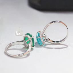 925 Sterling Silver Oval Finger Rings for Women Elegant Paraiba Tourmaline Ring Classic Engagement Wedding Statement Jewelry
