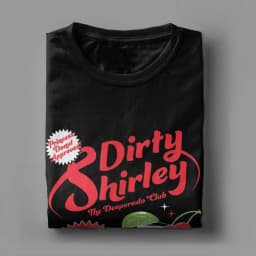 DCC Dirty Shirley Desperado Club Ad with Princess Donut Cotton T Shirt For Men Summer Vintage T Shirts O Neck Harajuku Tees