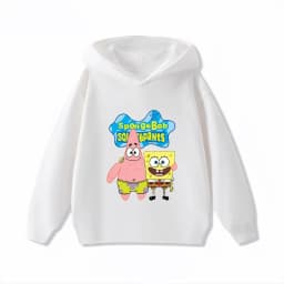 Potdemiel SpongeBob SquarePants Print Kids Hoodie, Boys & Girls Clothing, Autumn and Winter Warm Kids Hoodie Sweatshirt