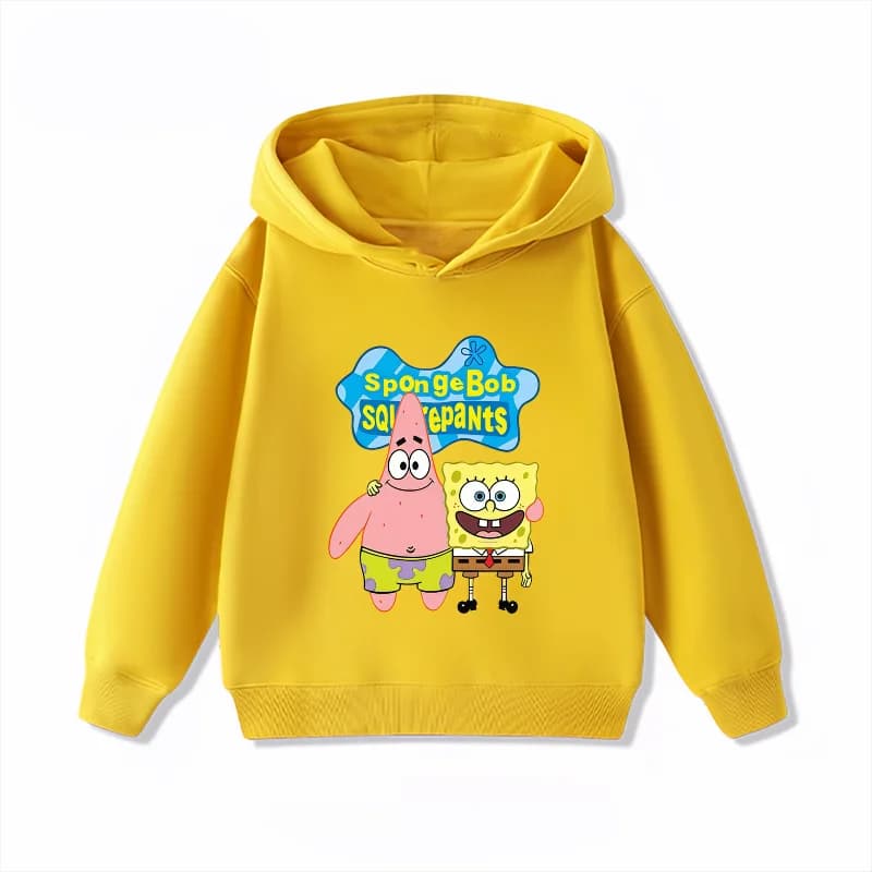 Potdemiel SpongeBob SquarePants Print Kids Hoodie, Boys & Girls Clothing, Autumn and Winter Warm Kids Hoodie Sweatshirt