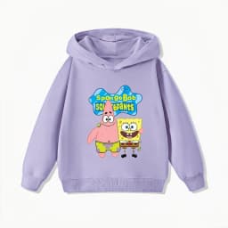 Potdemiel SpongeBob SquarePants Print Kids Hoodie, Boys & Girls Clothing, Autumn and Winter Warm Kids Hoodie Sweatshirt