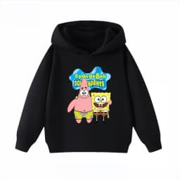 Potdemiel SpongeBob SquarePants Print Kids Hoodie, Boys & Girls Clothing, Autumn and Winter Warm Kids Hoodie Sweatshirt