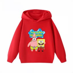 Potdemiel SpongeBob SquarePants Print Kids Hoodie, Boys & Girls Clothing, Autumn and Winter Warm Kids Hoodie Sweatshirt