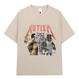 Buff Cats Autism Memory T-shirt Fitness Gym Fashion Hip Hop Short Sleeve T Summer Comfortable T-shirt tops