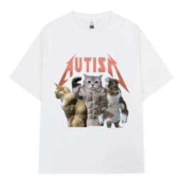 Buff Cats Autism Memory T-shirt Fitness Gym Fashion Hip Hop Short Sleeve T Summer Comfortable T-shirt tops