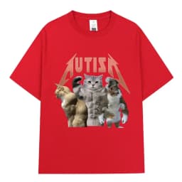 Buff Cats Autism Memory T-shirt Fitness Gym Fashion Hip Hop Short Sleeve T Summer Comfortable T-shirt tops