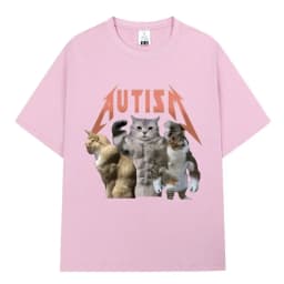 Buff Cats Autism Memory T-shirt Fitness Gym Fashion Hip Hop Short Sleeve T Summer Comfortable T-shirt tops