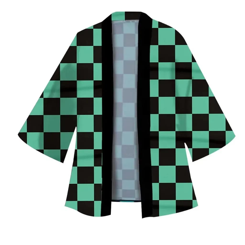 Anime Tanjirou Kamado Cosplay Kimonos for Men Women Japanese Haori Kamade Nezuko Robe Outfits Kochou Shinobu Kimono Summer Cloak