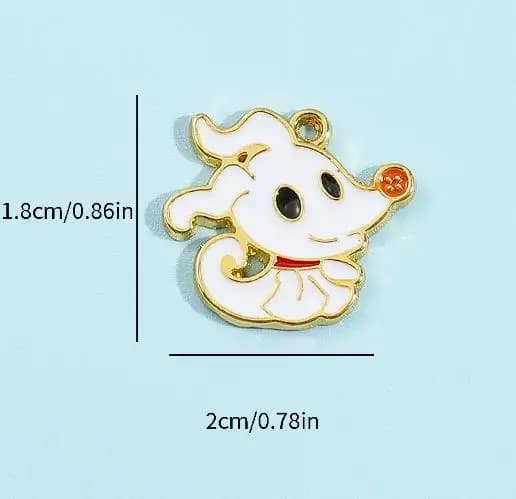 10 pcs  Cartoon Halloween White  Enamel Charms Pendants for Jewelry Making Necklaces Earrings Braceltes DIY Crafts Gifts