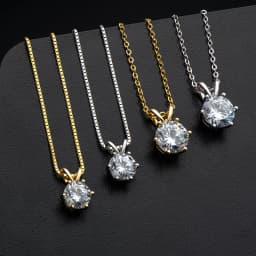 RAPRGOLD GRA Certified D VVS1 0.5-5ct Round Cut Moissanite Pendant Necklaces for Women Neck Fine Jewelry Chain Gifts Collares