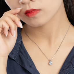 RAPRGOLD GRA Certified D VVS1 0.5-5ct Round Cut Moissanite Pendant Necklaces for Women Neck Fine Jewelry Chain Gifts Collares