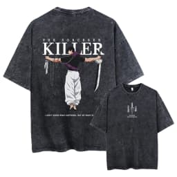 2026 Fushiguro Toji Anime Jujutsu Kaisen Printed T-shirt Men's and Women's Washed T-shirt High Quality Vintage Cotton T-shirt