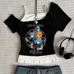 Sally Face cropped top teen kawaii goth dollette clearance sales cheap t-shirt funny clearance sales manga