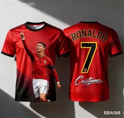 Summer Breathable Men's #7 T-shirt Quick Dry Outdoor Soccer Sportswear Jersey Kids Boys Clothes