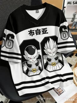 Dragon Ball Super Kids Football Jersey Goku Ultra Instinct Sign Print Boys Girls Soccer Short Sleeve Top