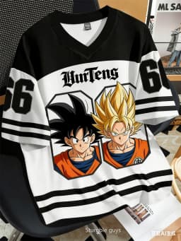 Dragon Ball Super Kids Football Jersey Goku Ultra Instinct Sign Print Boys Girls Soccer Short Sleeve Top