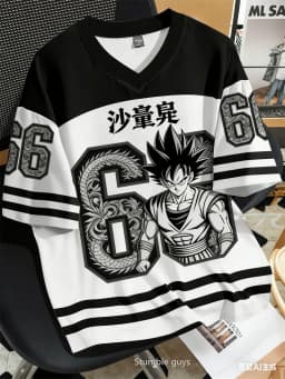 Dragon Ball Super Kids Football Jersey Goku Ultra Instinct Sign Print Boys Girls Soccer Short Sleeve Top