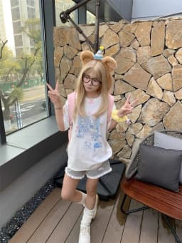 2026 Women Summer Japanese Cat Embroidery Elastic Waist Short Pants Y2k Aesthetic Casual Trousers Lace Patchwork Wide Leg Shorts