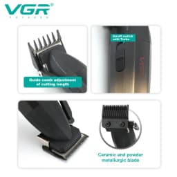 VGR Hair Trimmer Professional Electric Shaver Cordless Barber Clippers Hair Cut Machine Metal Trimmer for Men V-003 V-906 V-308