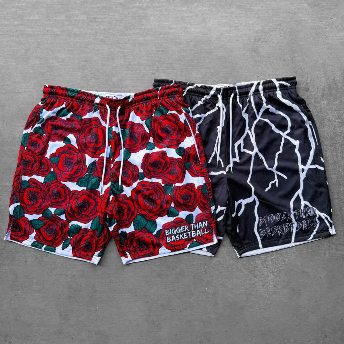 2026 New 3D Printed Shorts Men's Casual Rose/Lightning Pattern Breathable Quick Drying Summer Sports Beach Shorts Streetwear