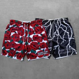 2026 New 3D Printed Shorts Men's Casual Rose/Lightning Pattern Breathable Quick Drying Summer Sports Beach Shorts Streetwear
