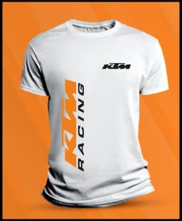 2026 Men's KTM Racing "Ready To Race" T-Shirt Breathable Cotton Short Sleeve Motorcycle Biker Casual Tops