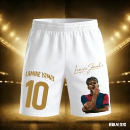 #Yamal No.10 # Football Fan Commemorative 3D Quick Drying Sports Comfortable Summer Shorts for Men and Women Adult/Children
