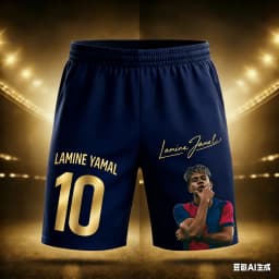 #Yamal No.10 # Football Fan Commemorative 3D Quick Drying Sports Comfortable Summer Shorts for Men and Women Adult/Children