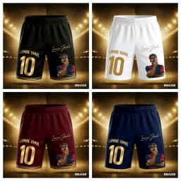 #Yamal No.10 # Football Fan Commemorative 3D Quick Drying Sports Comfortable Summer Shorts for Men and Women Adult/Children