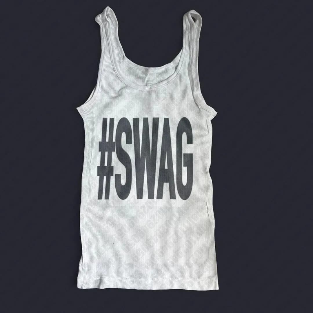 Aesthetic Vintage Ribbed Tank Streetwear Trendy New Model personality Clothes Year round clothing Unisex Short Sleeves Couples