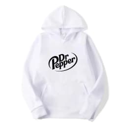 2026 Autumn Warm Dr Pepper Letter Printed Hoodies Street Men Fashion Fleece Sweatshirts Casual Unisex Pullover Tops Fashion Tre