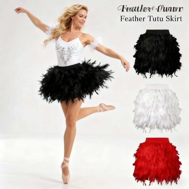Carnival Feather Bottom Skirt Asymmetric Tassel Party Skirt Dance Performance and Music Festival Stage Performance Costume