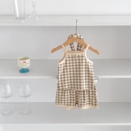 INS Summer Baby Halter Set for Boys and Girls - Checkered Cool T-Shirt + Short Pants for Casual Home Wear