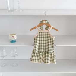 INS Summer Baby Halter Set for Boys and Girls - Checkered Cool T-Shirt + Short Pants for Casual Home Wear