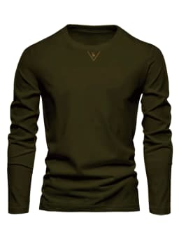 Fashionable California Pattern Print Men's 100% Cotton Loose and Comfortable Sports and Leisure Round Neck Long Sleeve T-shirt