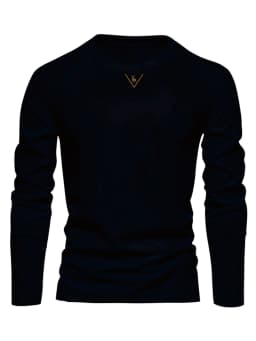 Fashionable California Pattern Print Men's 100% Cotton Loose and Comfortable Sports and Leisure Round Neck Long Sleeve T-shirt