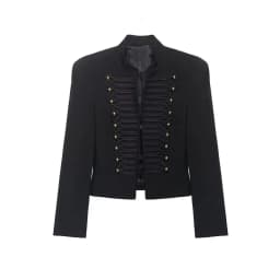 Women's Jacket Short Blazer Rope-Braided Decoration Gold Button Epaulette Women's Wear 2026 Spring Coat