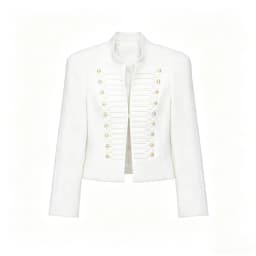 Women's Jacket Short Blazer Rope-Braided Decoration Gold Button Epaulette Women's Wear 2026 Spring Coat