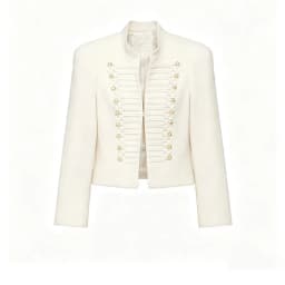Women's Jacket Short Blazer Rope-Braided Decoration Gold Button Epaulette Women's Wear 2026 Spring Coat