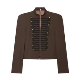 Women's Jacket Short Blazer Rope-Braided Decoration Gold Button Epaulette Women's Wear 2026 Spring Coat