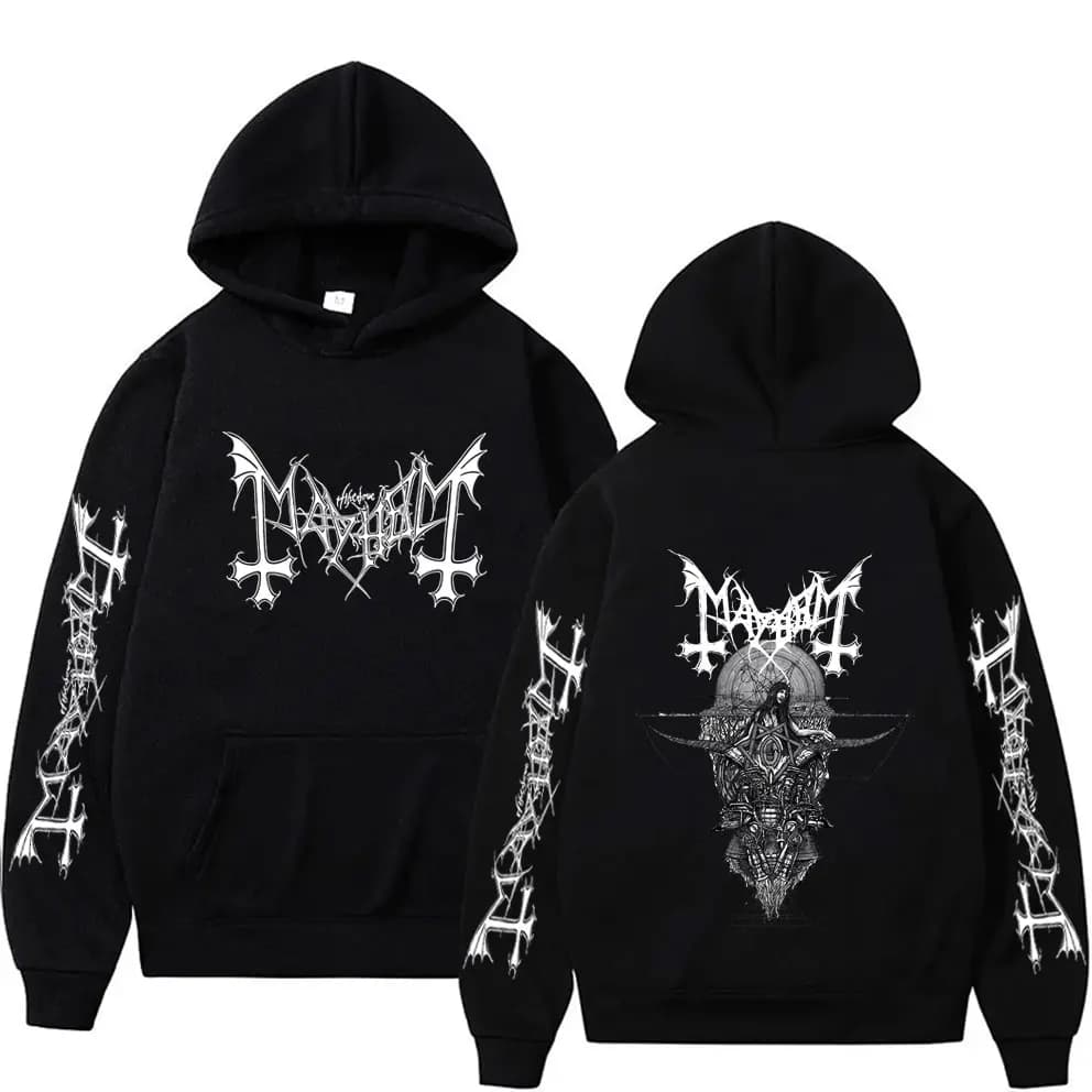 Hot Sale Rock Band Mayhem Hoodie Men Women Death Black Metal Hooded Sweatshirt Unisex Fashion Gothic Oversized Pullover Hoodies