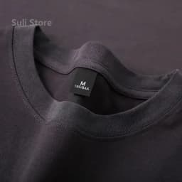 600g Heavy-duty Cotton Short Sleeved T-shirt for Men's Fashion Pure Cotton Thickened Short Sleeved Half Sleeved Tee